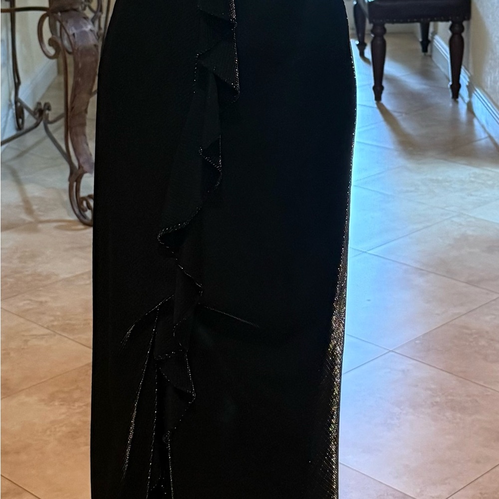 Cache Black Ruffle Prom Dress - Picture 5 of 5